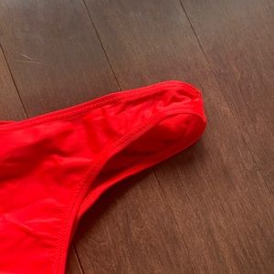xs red shein bathing suit bottoms!
